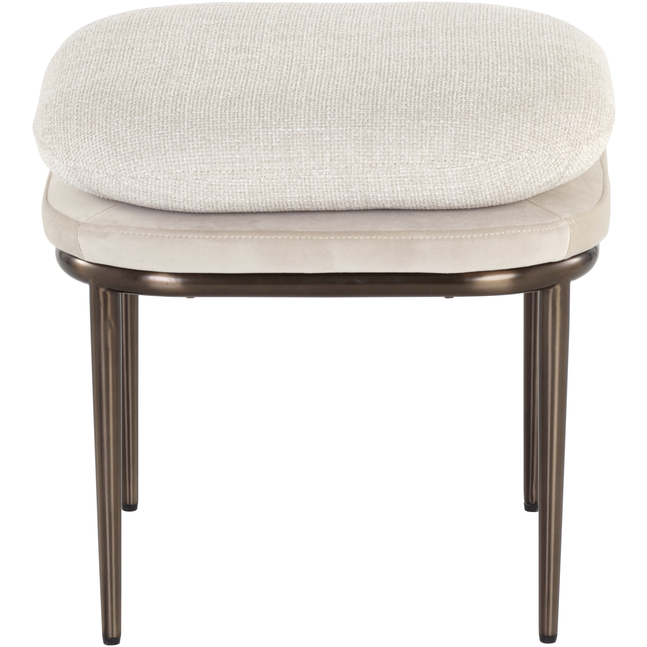 Koffi 17.75 inch Dark Bronze / Chacha Cream / Meg Taupe Stool